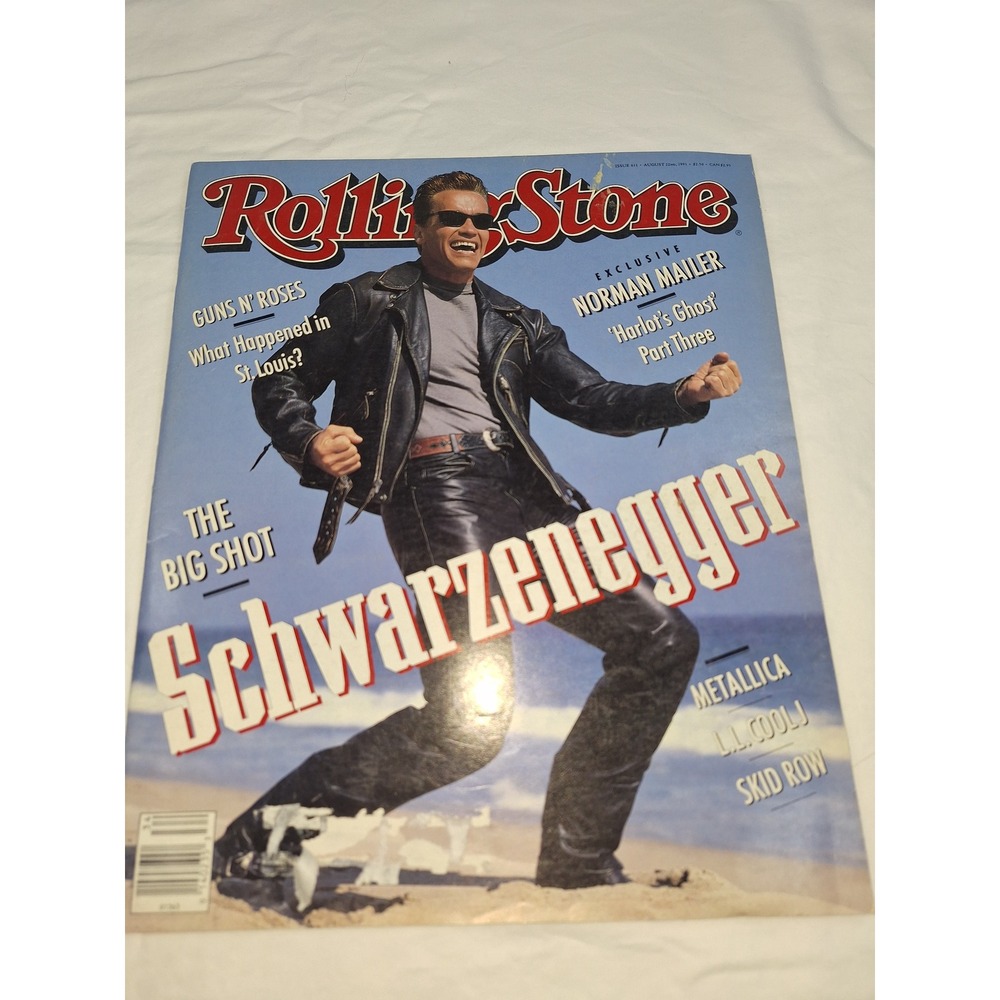 Rolling Stone Magazine 611 August 22 1991 Arnold Schwarzenegger Metallica GN'R
